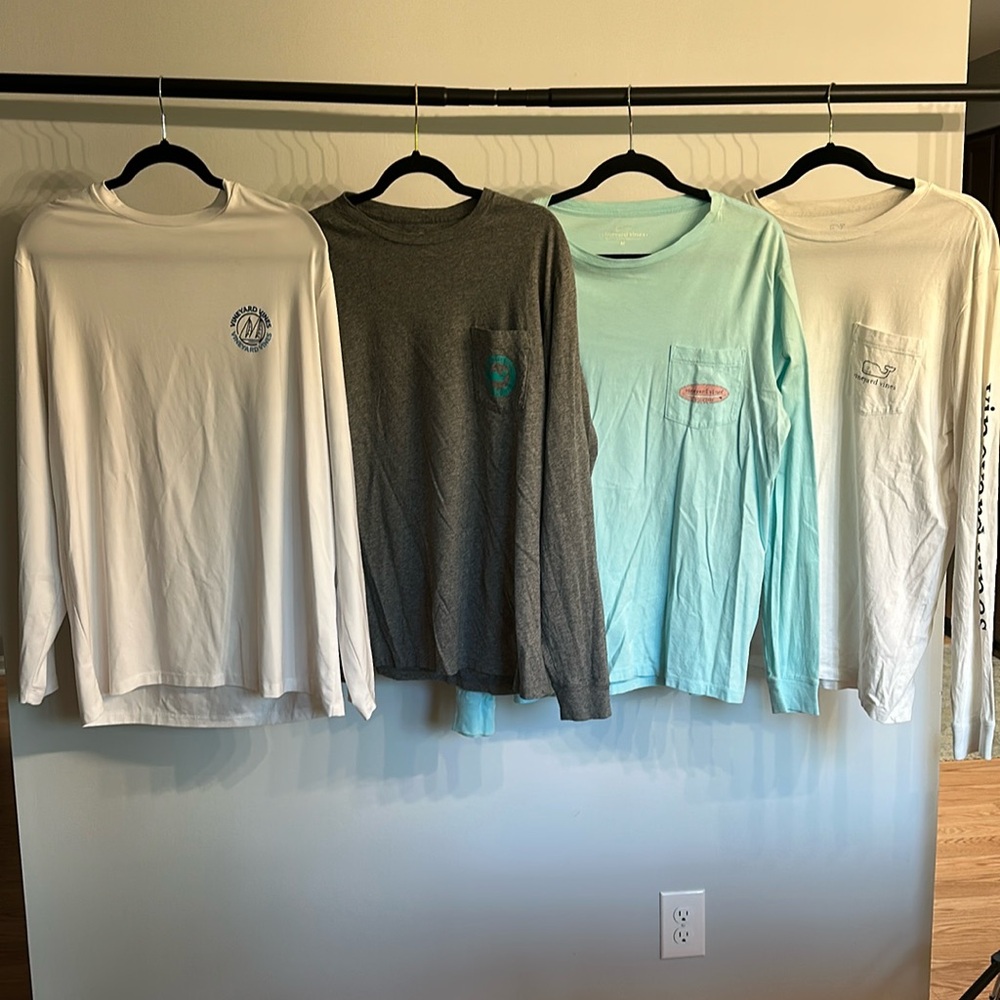 Vineyard Vines Men’s Long Sleeve T-shirts (4)  Size Medium